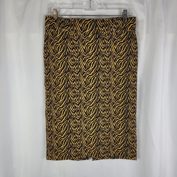 Love Scarlett Zebra Print Mob Wife Stretch Pull On Pencil Skirt Size Medium - Picture 1 of 9